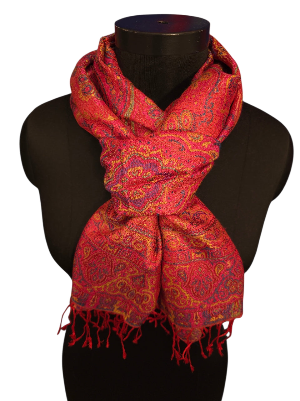 Silkeskjerf i varme farger (38)