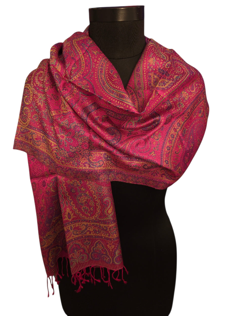 Silkeskjerf i lekre rosa farger (39)