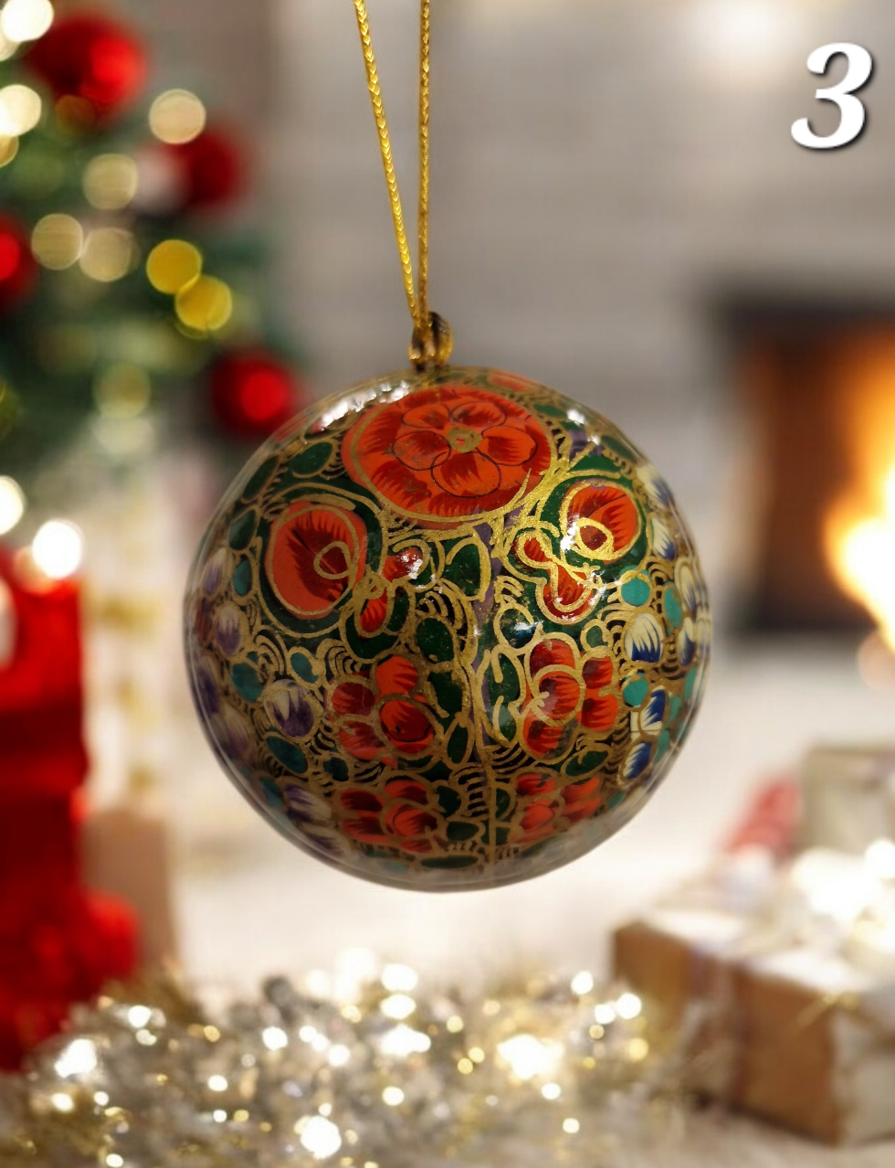 Blomstret julekule (3)