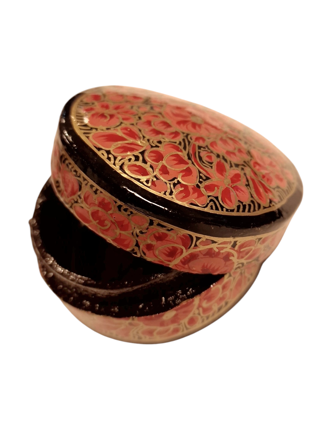 Lite og rundt smykkeskrin med blomstermønster (35)