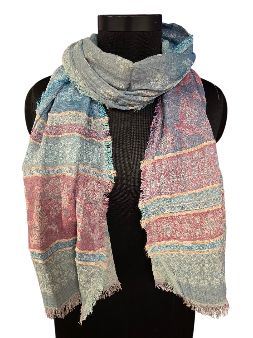 Friskt skjerf i bomull og silke (13)