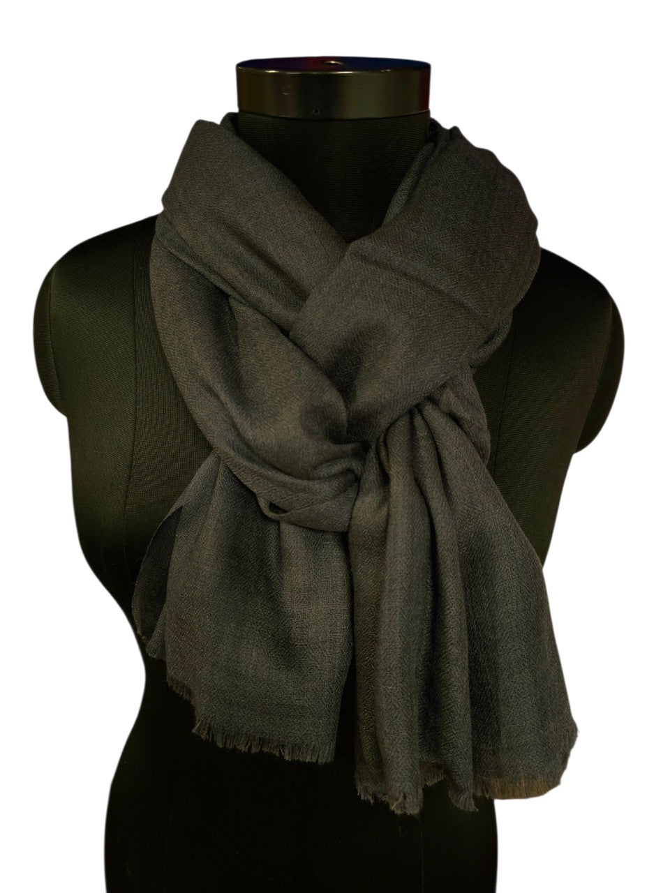 Antrasittgrått skjerf i cashmere (40)