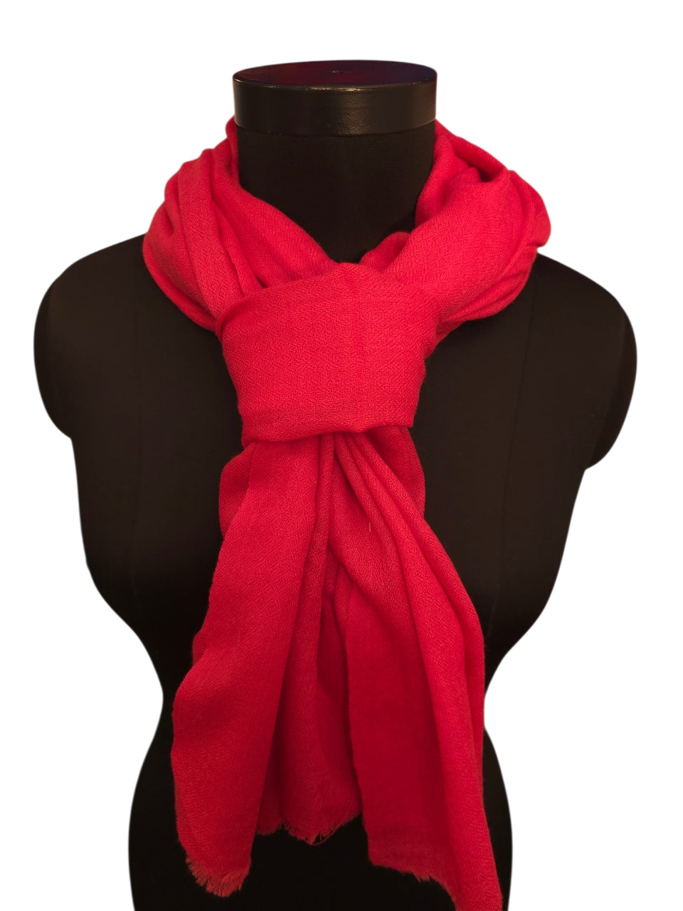 Azalea-farget cashmere skjerf 70x200 cm (02)