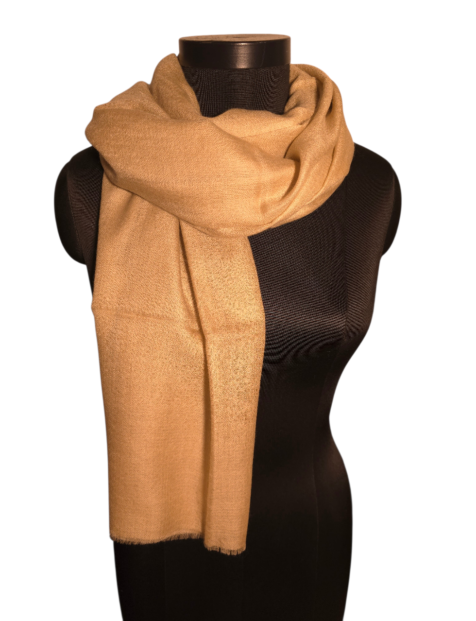 Naturfarget håndvevet pashmina sjal (11)