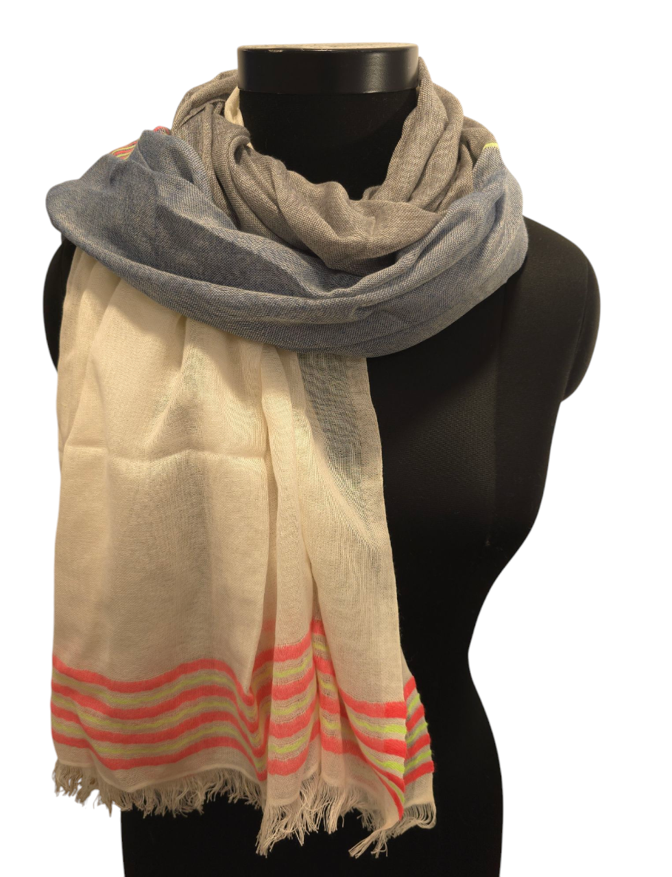 Supermykt sommerskjerf i bomull og silke (021)