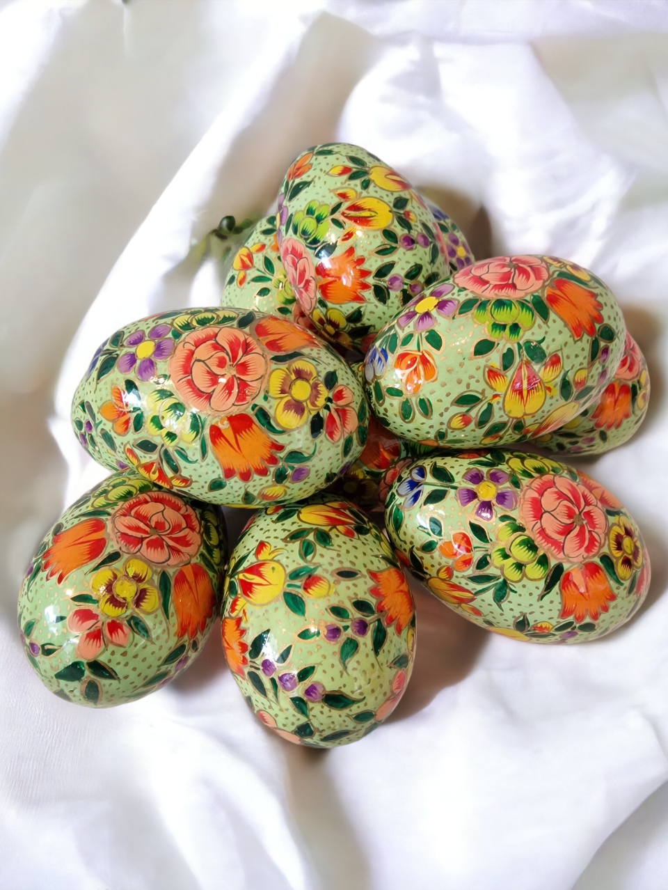 Patinagrønt blomstret påskeegg (14)