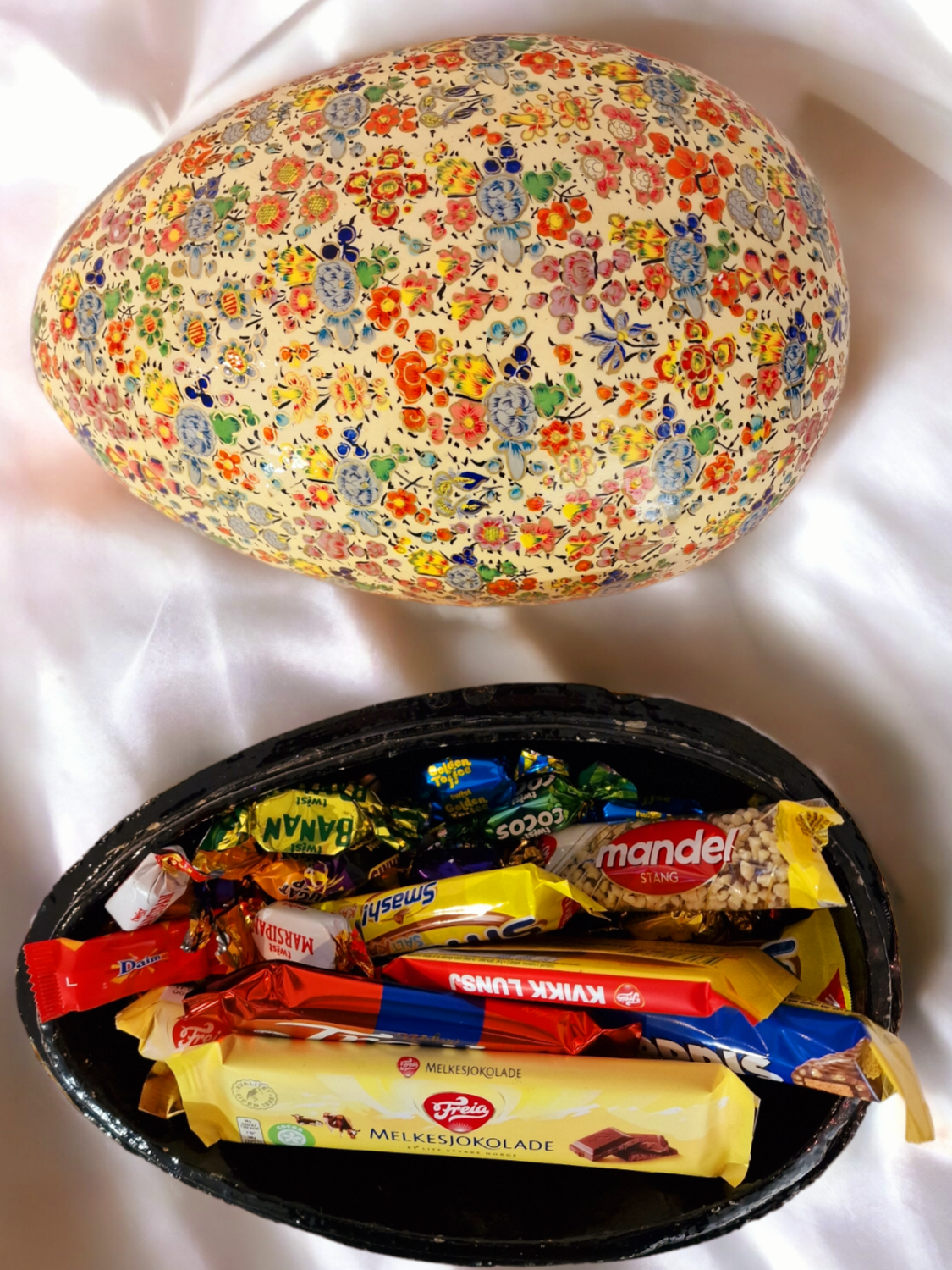 Stort blomstret påskeegg med lokk (5)