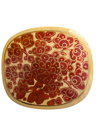 Håndlaget smørgul og rød liten boks (16)