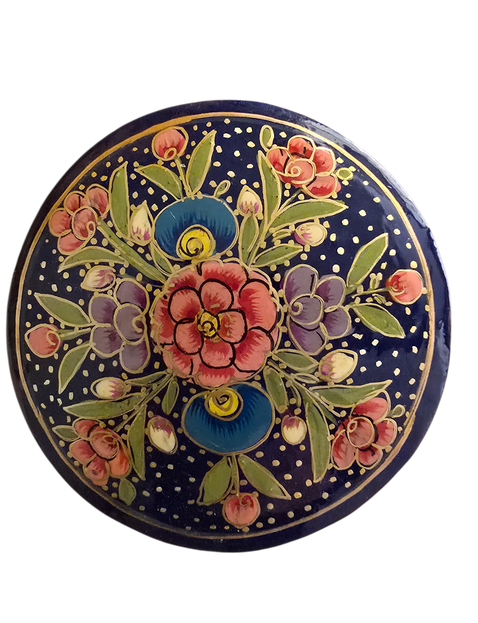 Blomstret blå liten vakker boks (21)