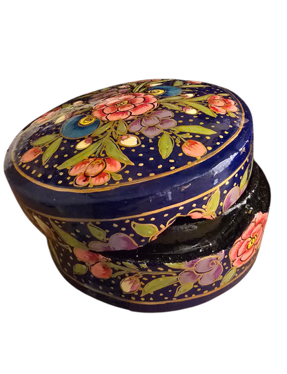 Blomstret blå liten vakker boks (21)