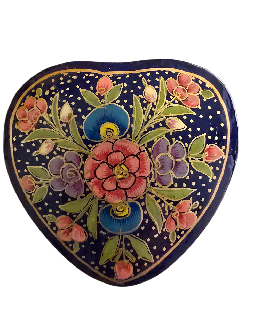 Blått hjerteformet lite skrin (20)