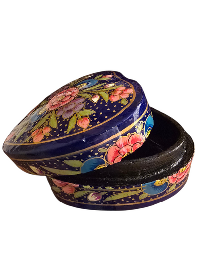 Blått hjerteformet lite skrin (20)