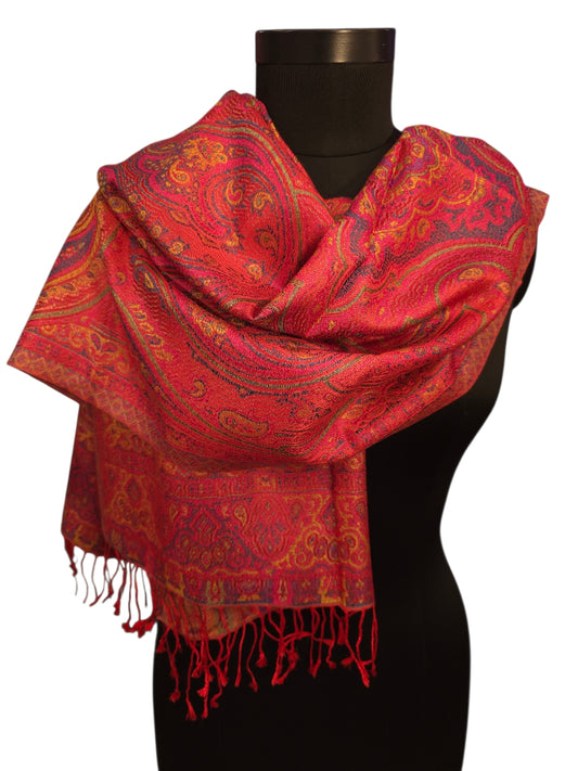 Silkeskjerf i varme farger (38)