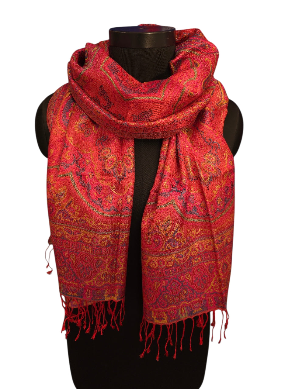 Silkeskjerf i varme farger (38)