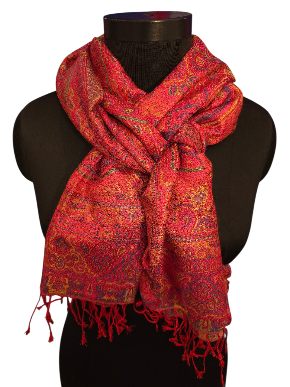 Silkeskjerf i varme farger (38)