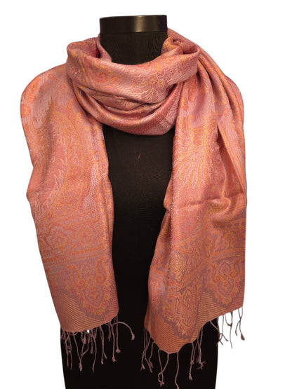 Eksklusivt 50x180 cm stort skjerf i ren silke (40)