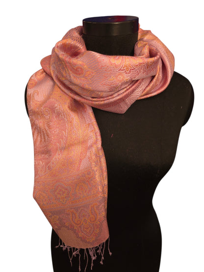 Eksklusivt 50x180 cm stort skjerf i ren silke (40)