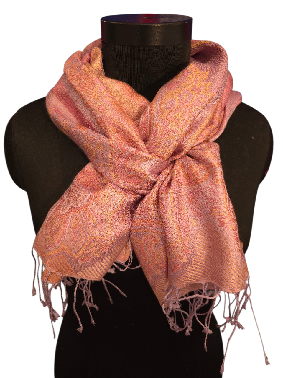 Eksklusivt 50x180 cm stort skjerf i ren silke (40)