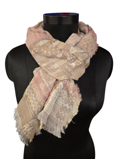 Mykt skjerf i bomull og silke (10)