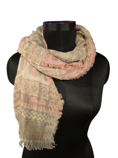 Mykt skjerf i bomull og silke (10)