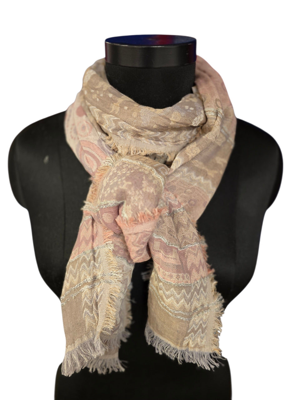 Mykt skjerf i bomull og silke (10)