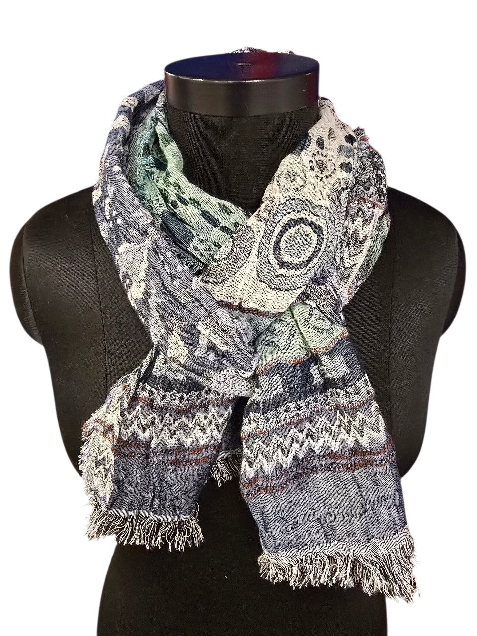 Behagelig skjerf i bomull og silke (11)