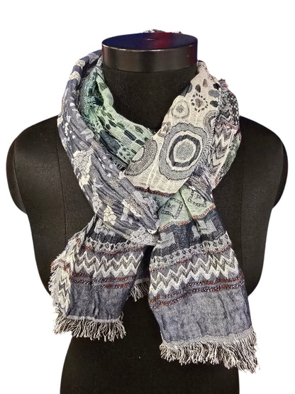 Behagelig skjerf i bomull og silke (11)