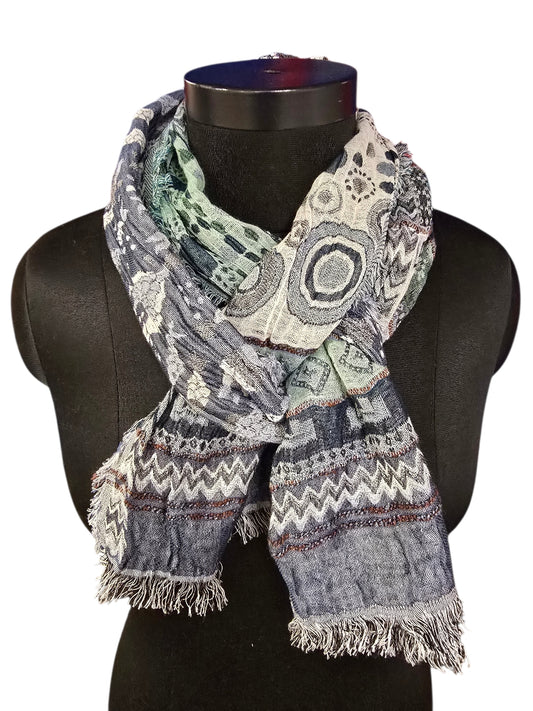 Behagelig skjerf i bomull og silke (11)