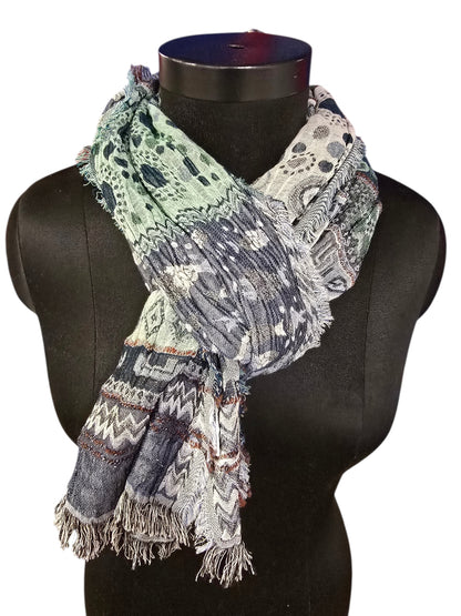 Behagelig skjerf i bomull og silke (11)