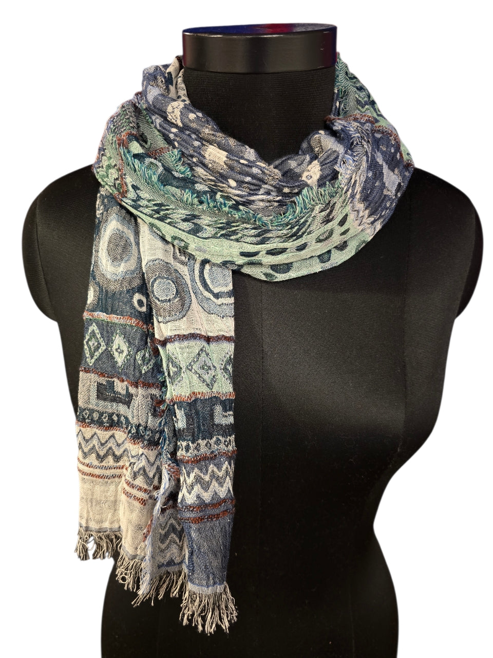 Behagelig skjerf i bomull og silke (11)