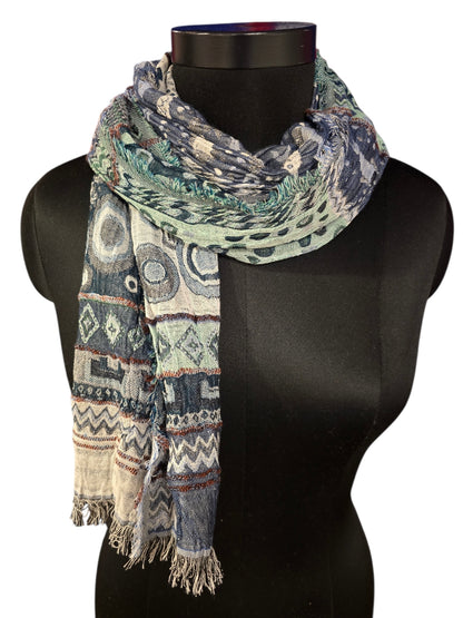 Behagelig skjerf i bomull og silke (11)