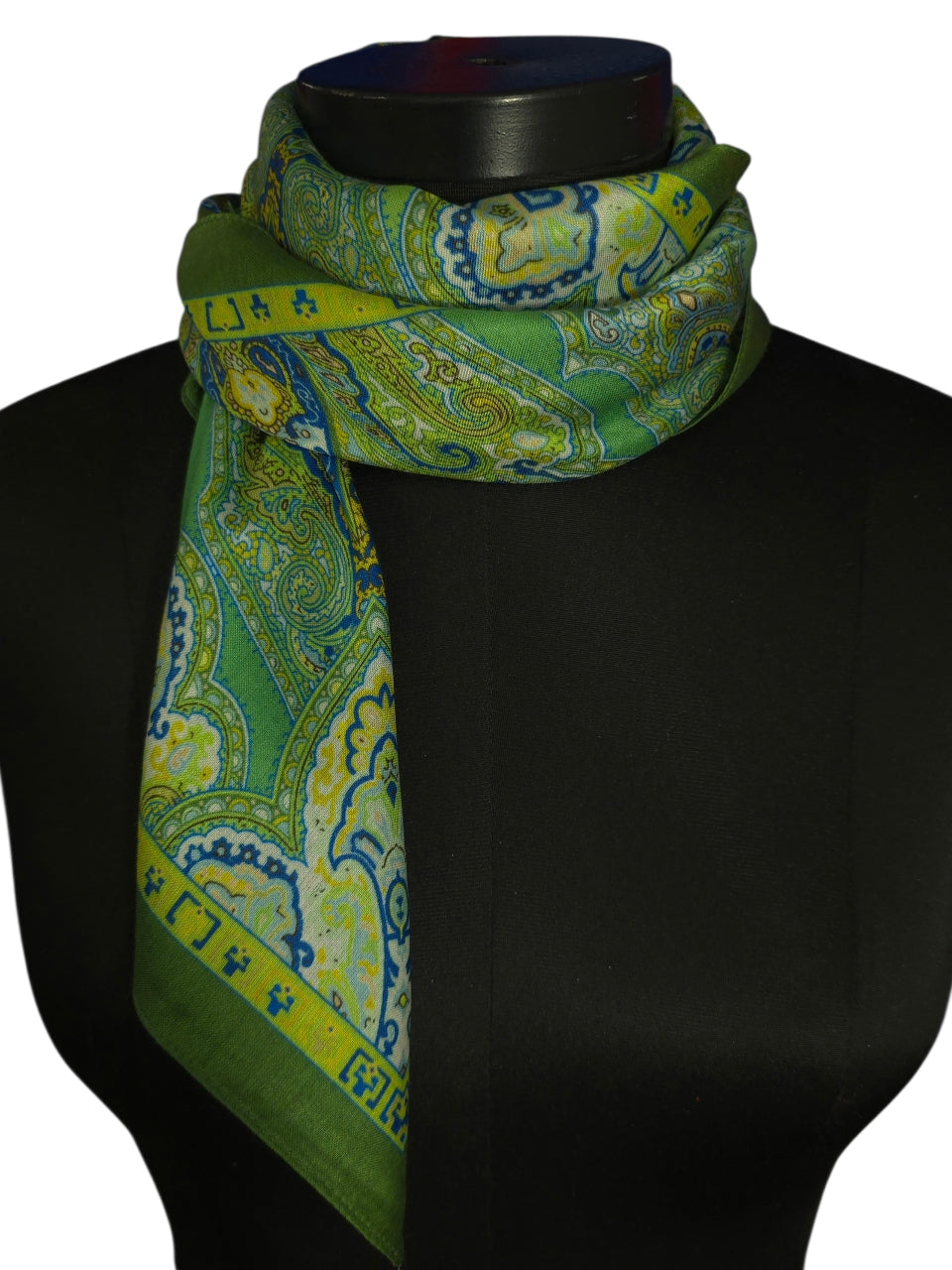 Smaragd harmonisk silkeskjerf på 100x100 cm (30)