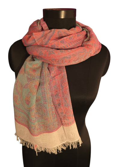 Deilig feminint skjerf i bomull og silke (0158)