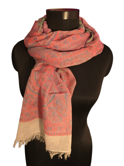 Deilig feminint skjerf i bomull og silke (0158)