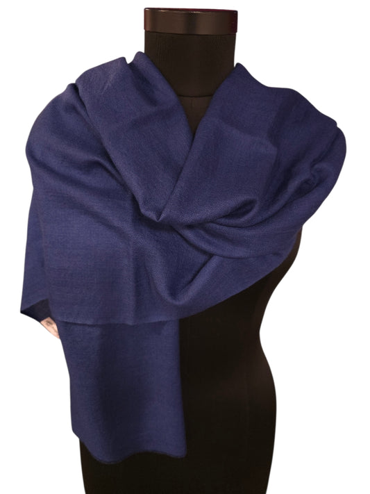 Klassisk blått pashmina sjal (12)