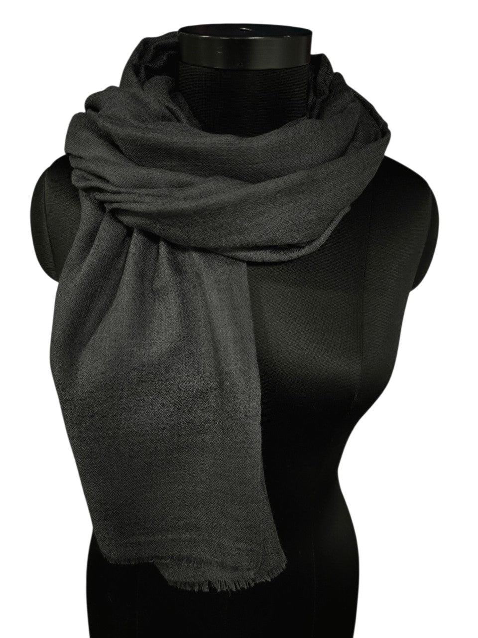 Antrasittgrått skjerf i cashmere (40)