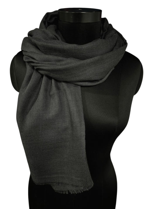 Antrasittgrått skjerf i cashmere (40)