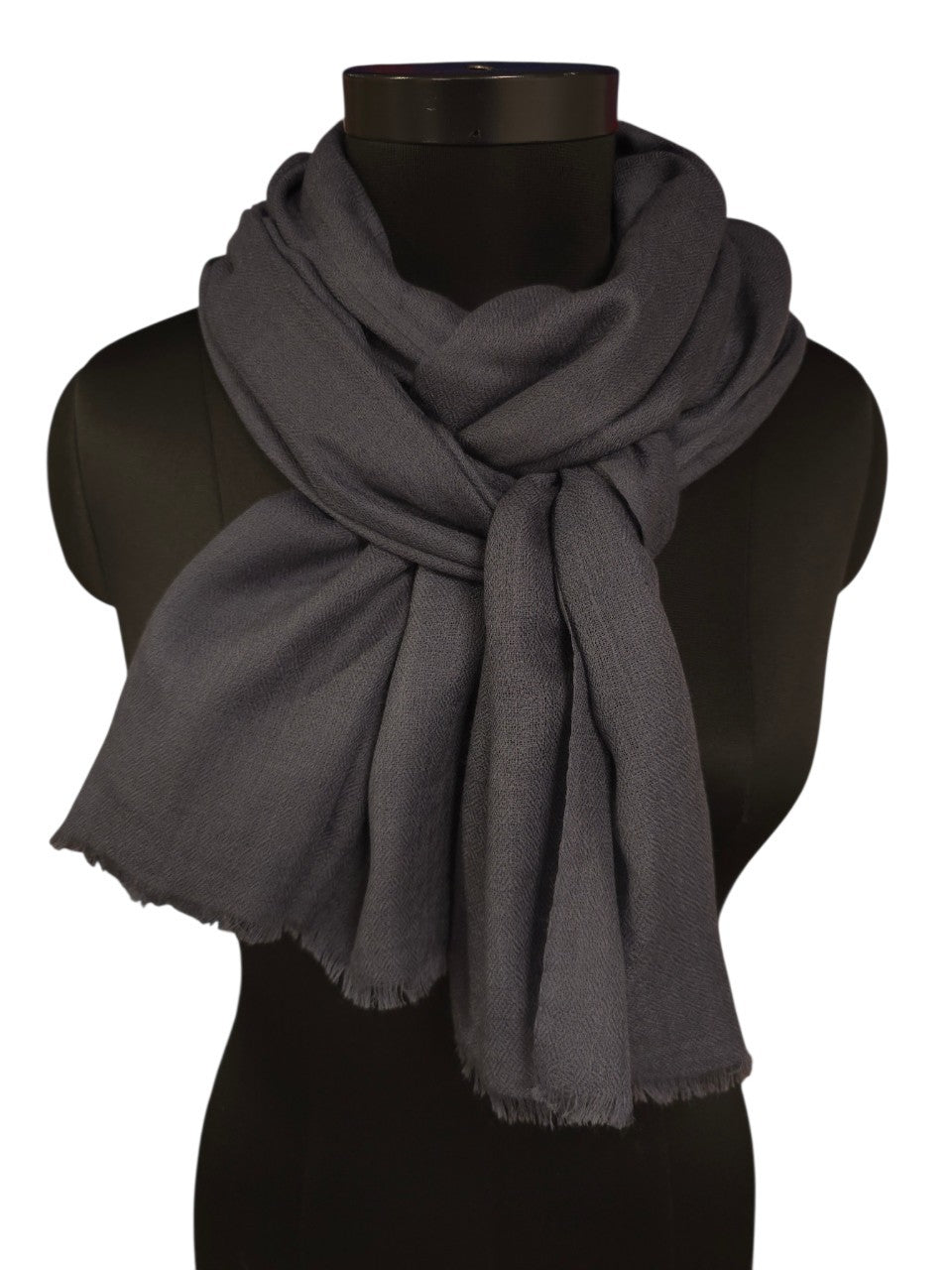 Gråblått cashmere skjerf  (27)
