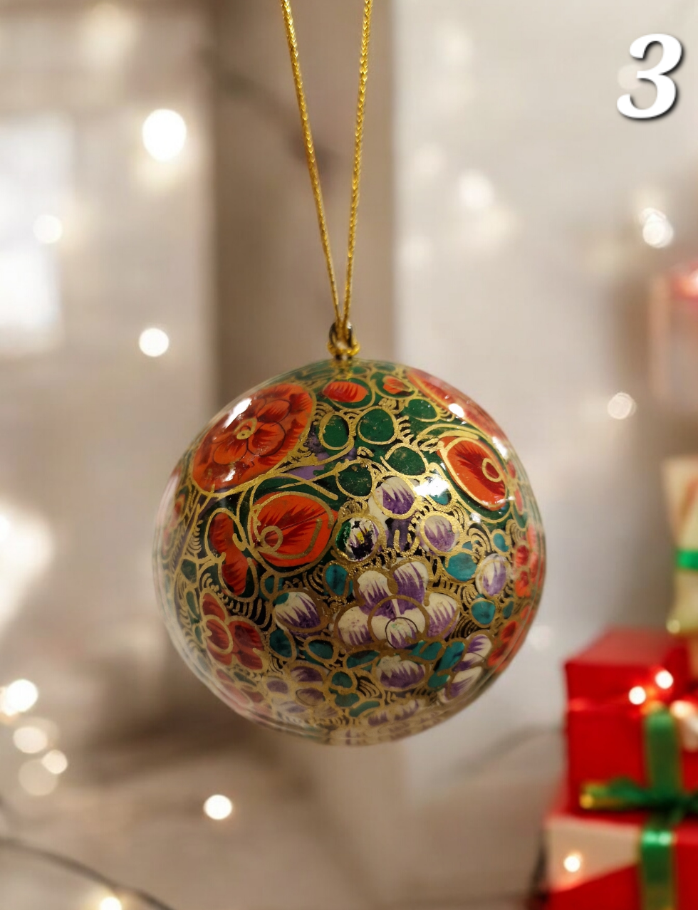 Blomstret julekule (3)