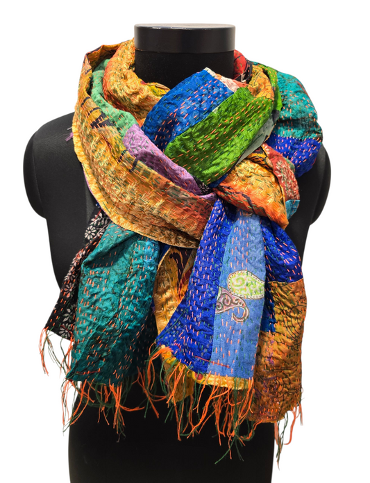 Sprekt tosidig silkeskjerf (8)