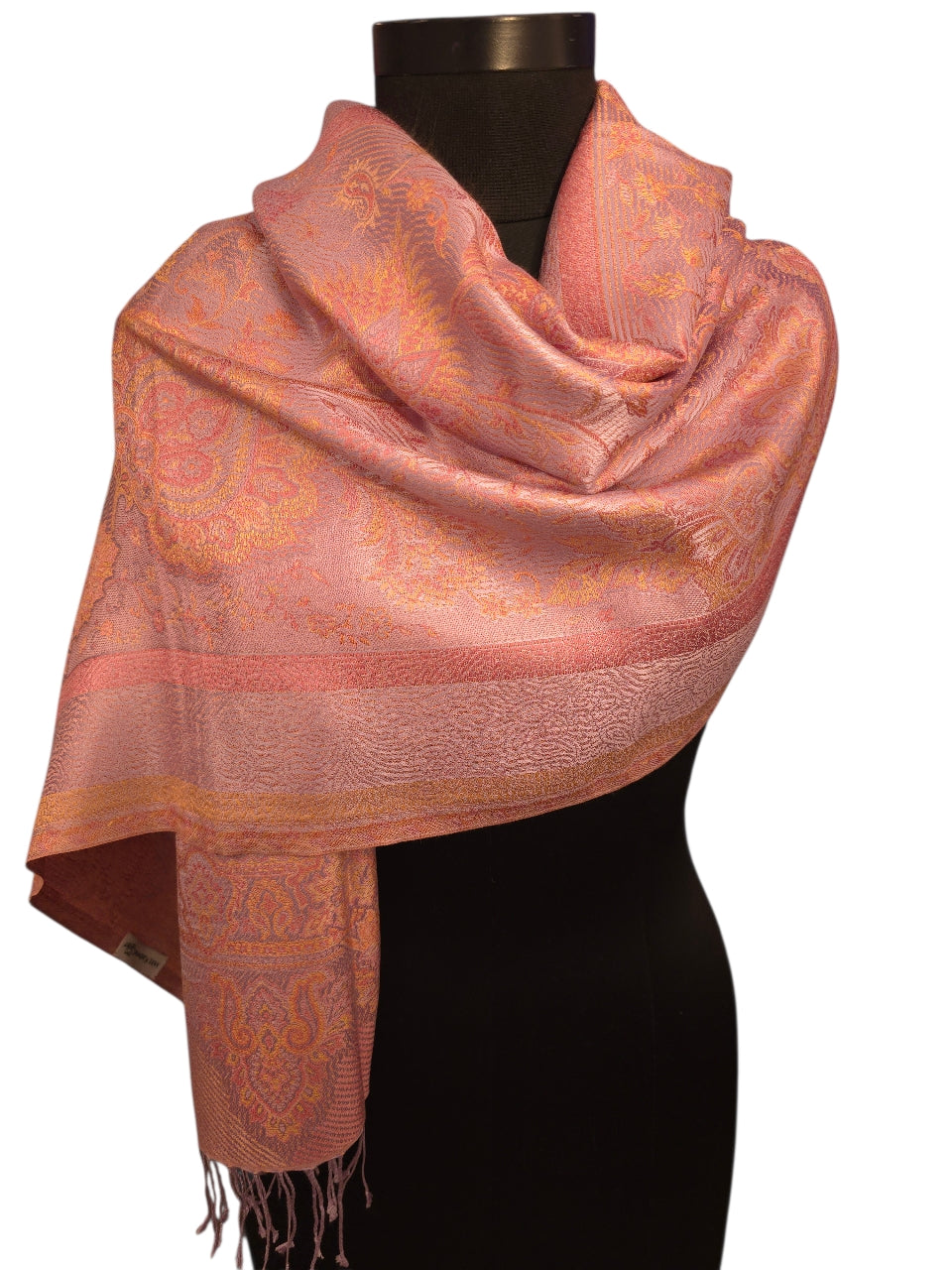 Eksklusivt 50x180 cm stort skjerf i ren silke (40)