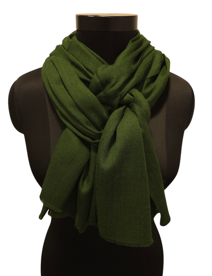 Mørkegrønt cashmere skjerf (42)