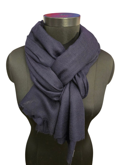 Marineblått cashmere skjerf (2)