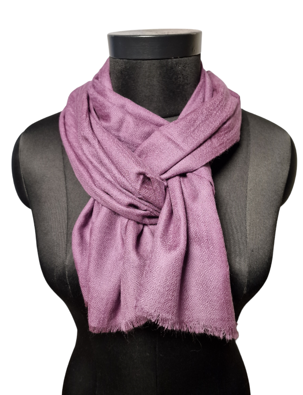 Lys lilla, mauve, farget cashmere skjerf (13)