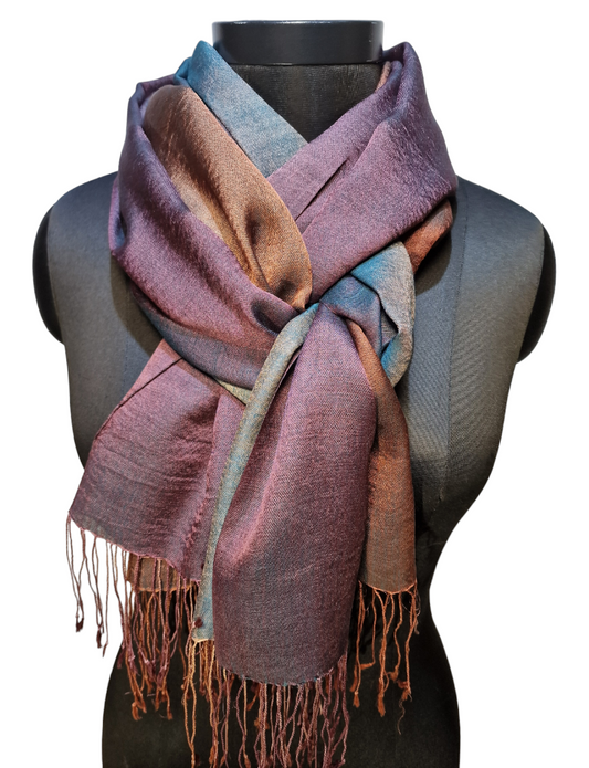 Eksklusivt sjal i cashmere og mulberrysilke (109)