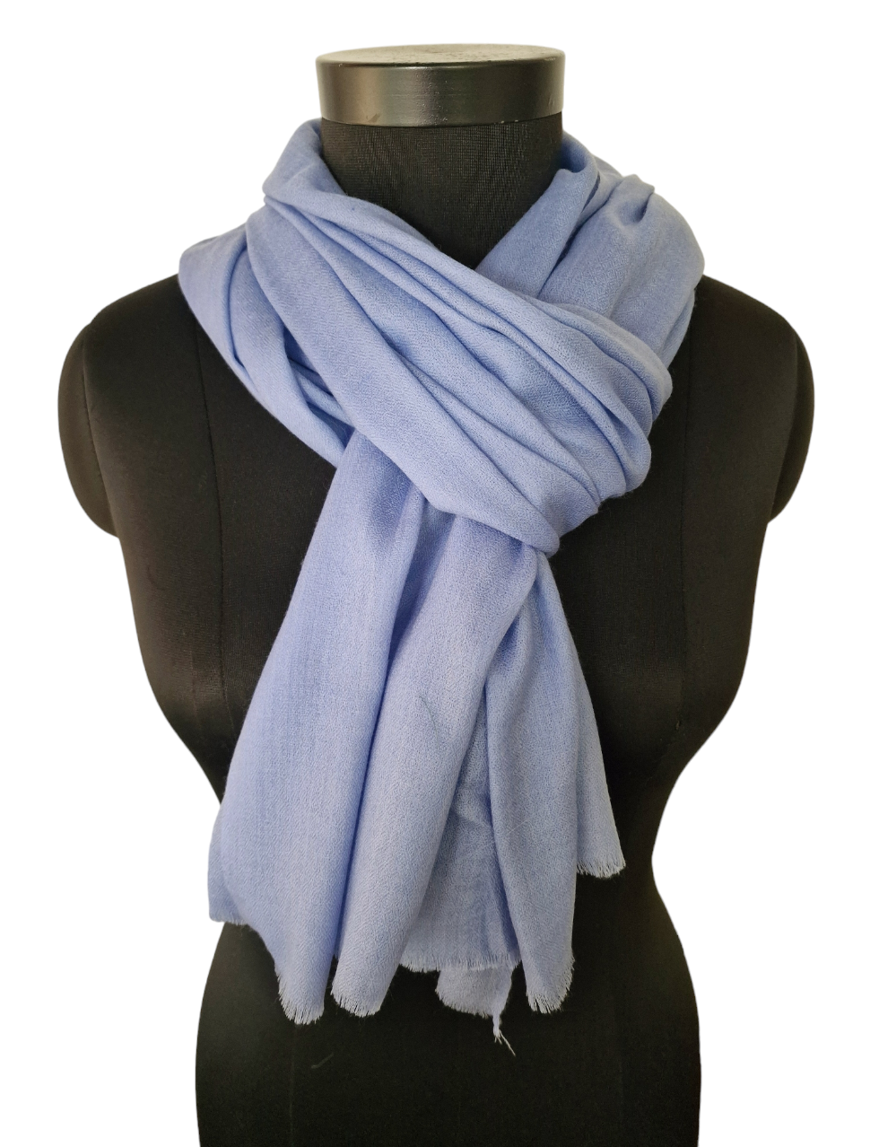 Lyseblått cashmere skjerf (04)