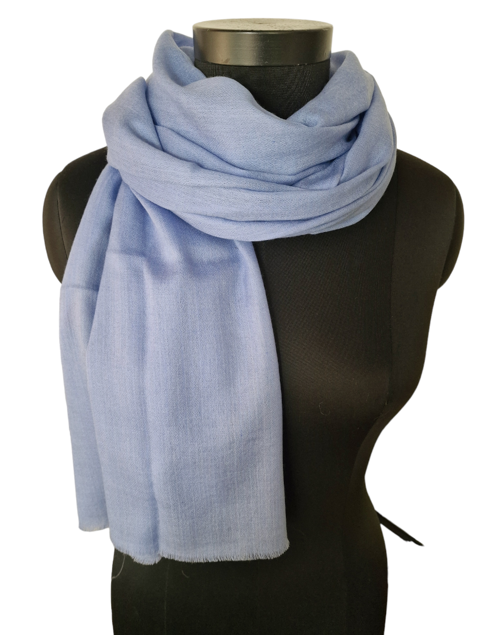 Lyseblått cashmere skjerf (04)