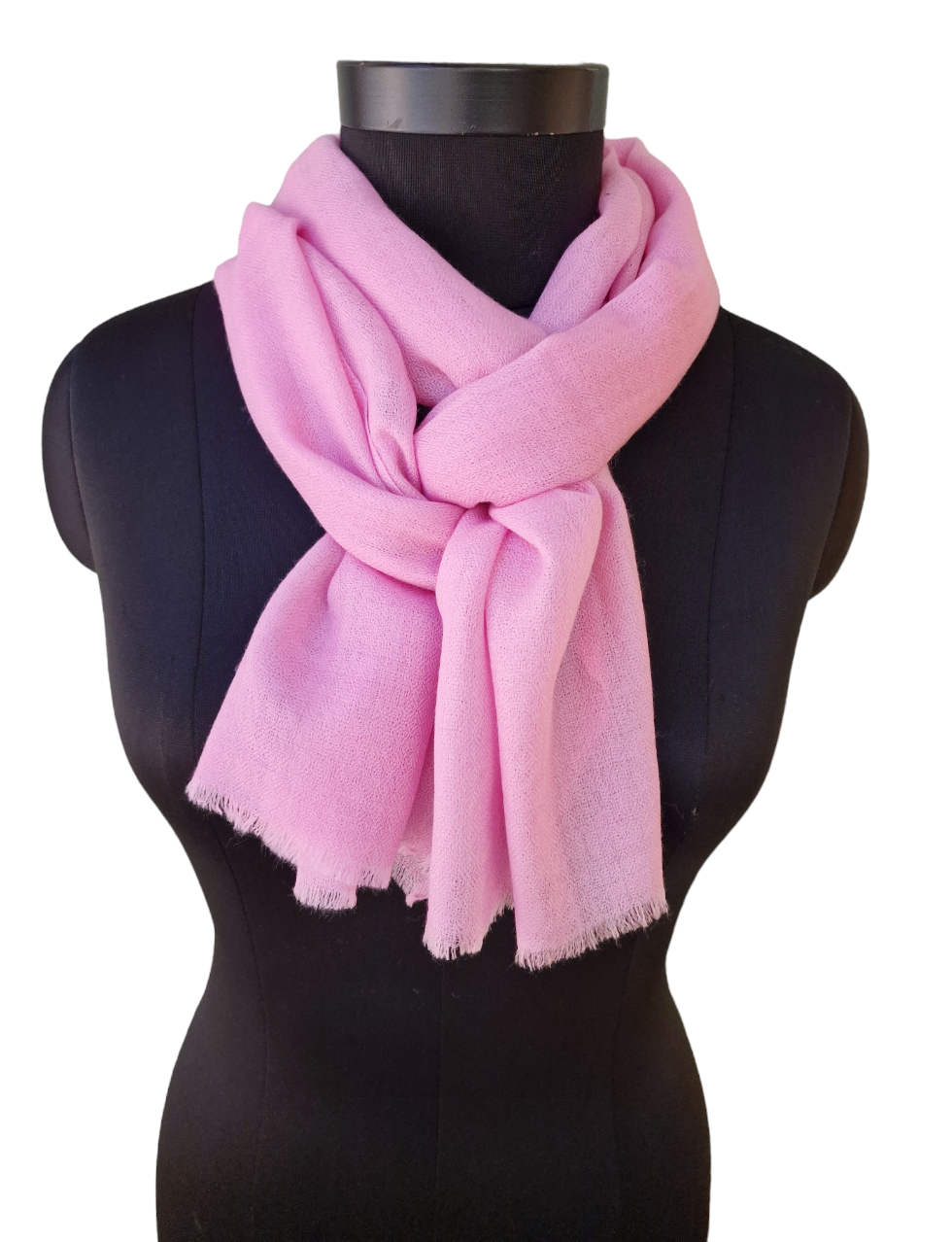 Smalt lys rosa cashmere skjerf (20)