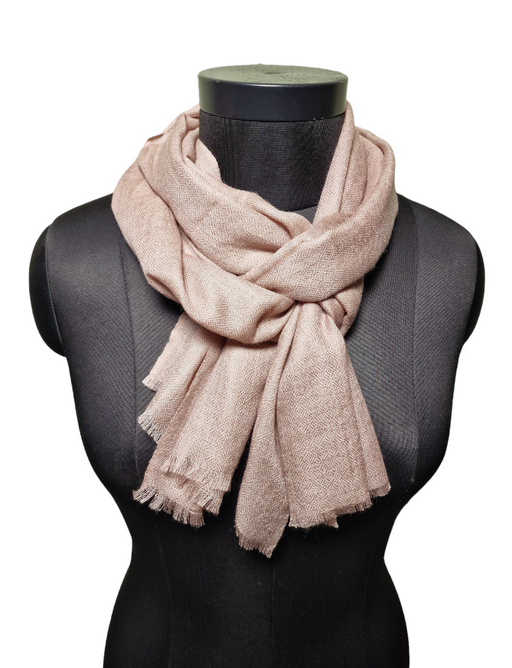 Smalt lys beige cashmere skjerf (38)