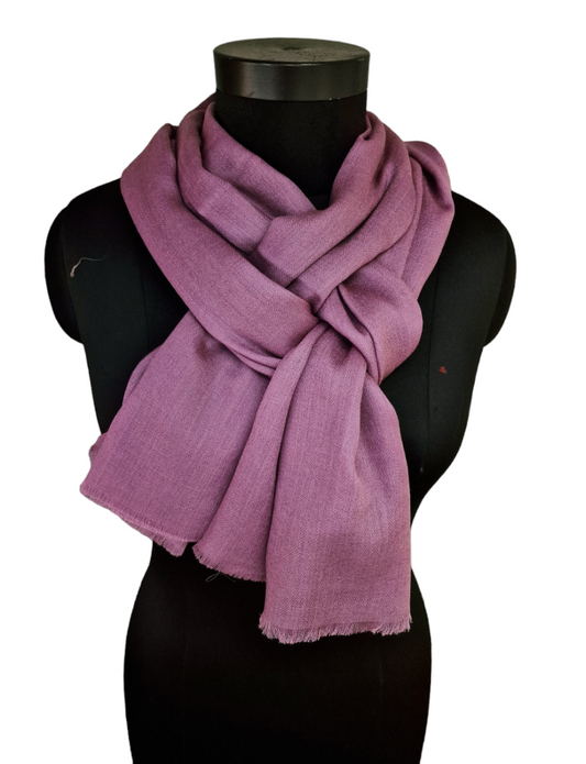 Mellomstort lys lilla, mauve, farget cashmere skjerf (28)